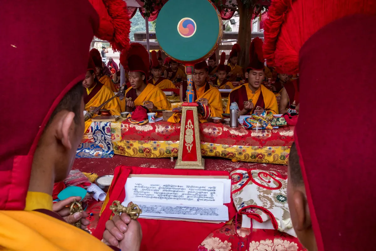 Classical Tibetan pecha scripture and liturgical commentary manuscripts