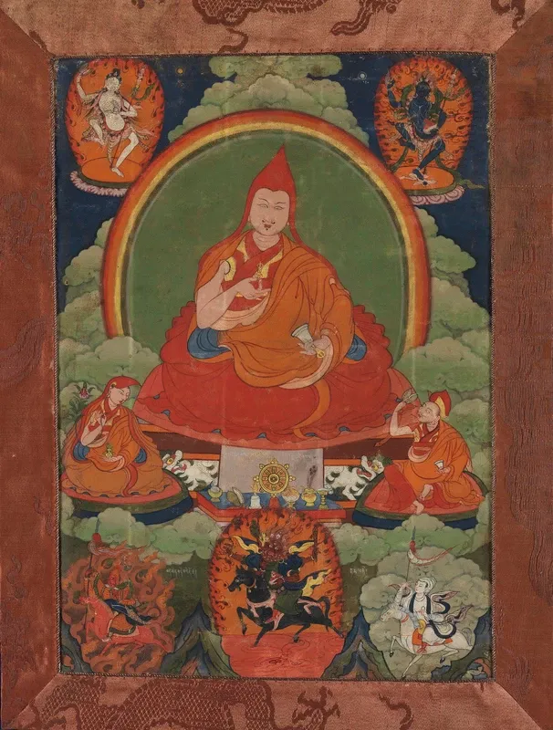 Jetsun Tāranātha historical Dzamthang thangka